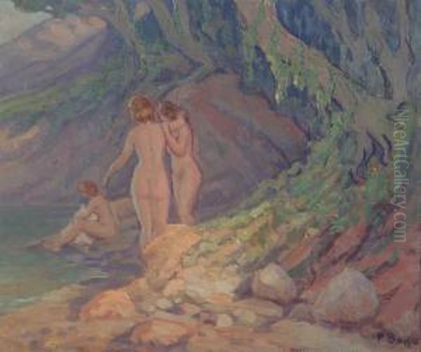 Bagnanti Oil Painting by Primitif Bono