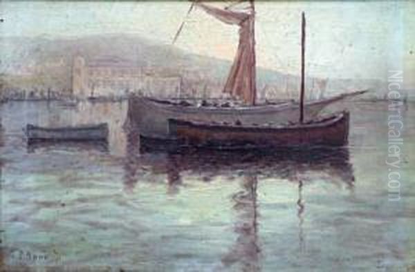 Le Port Oil Painting by Primitif Bono