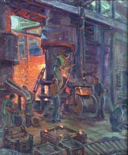 Fonderie Ducros A Oran Oil Painting by Primitif Bono