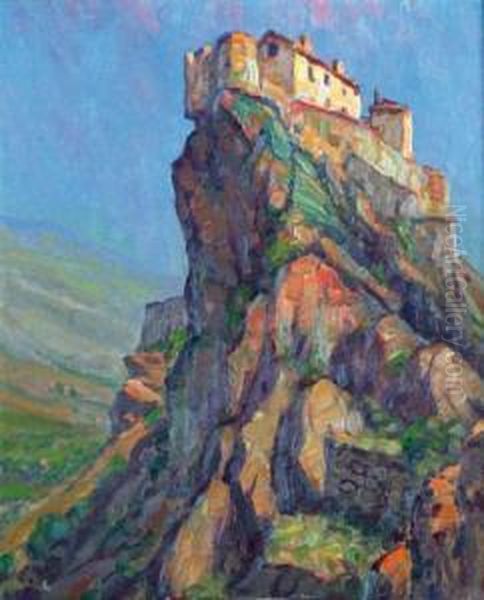 La Citadelle De Corte Oil Painting by Primitif Bono