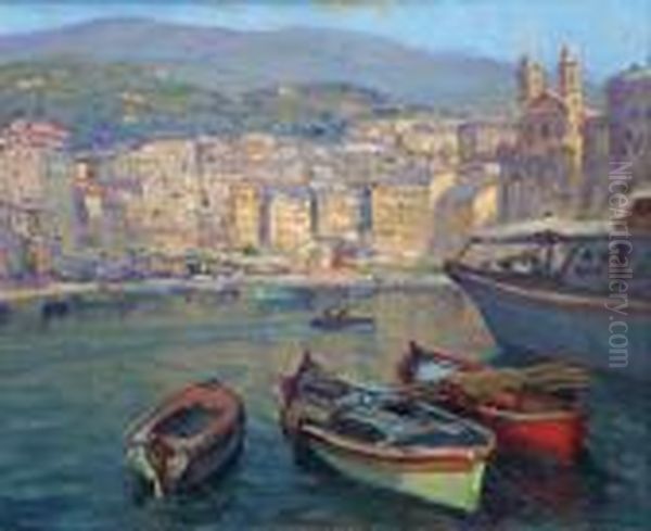 Bastia, Le Vieux Port Oil Painting by Primitif Bono