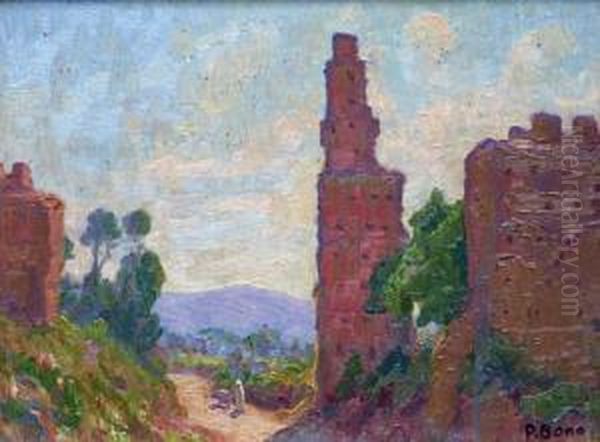 Ruines Mansouharah A Temlen Oil Painting by Primitif Bono