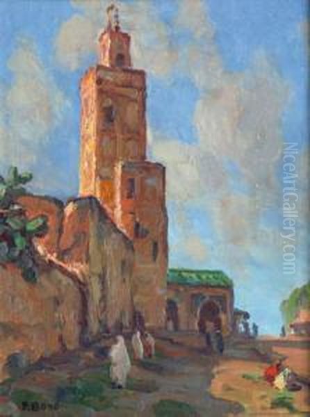 Mosquee A Meknes Oil Painting by Primitif Bono