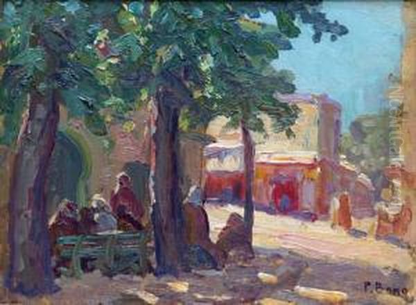 Rue Animee En Algerie Oil Painting by Primitif Bono
