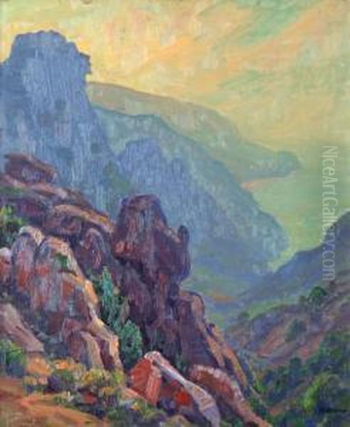 Pres De Bastia, Corse Oil Painting by Primitif Bono