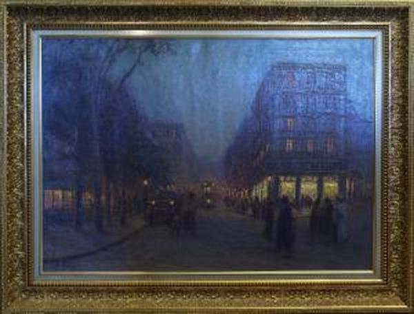 Parismotiv Oil Painting by Primitif Bono