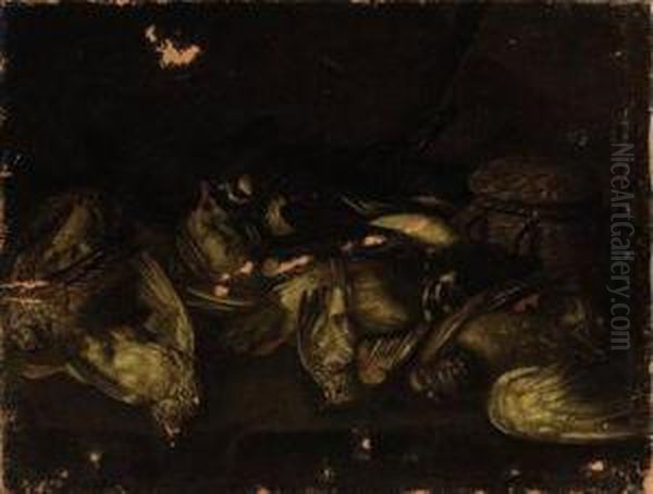 Still Life With Birds Oil Painting by Felice Boselli