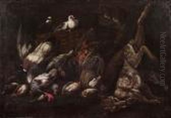 Natura Morta Di Selvaggina Oil Painting by Felice Boselli