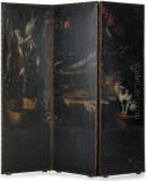 Stilleben Med Djur Oil Painting by Felice Boselli