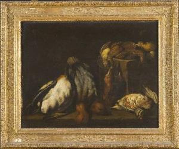 Natura Morta Con Cacciagione Di Volatili Oil Painting by Felice Boselli