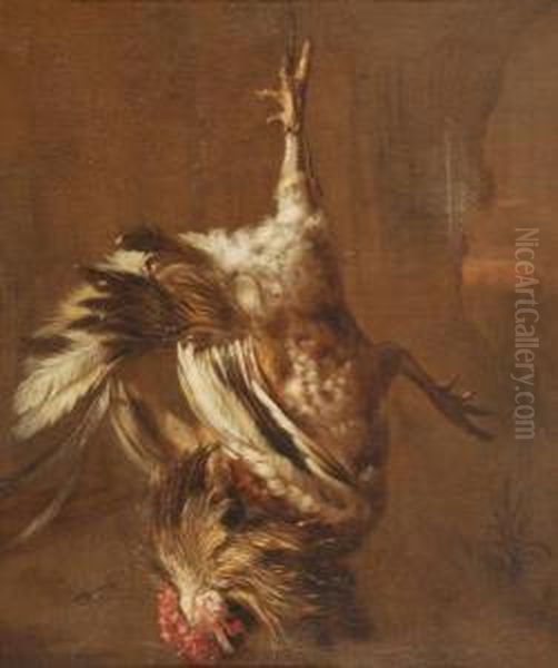 Galletto Appeso Oil Painting by Felice Boselli