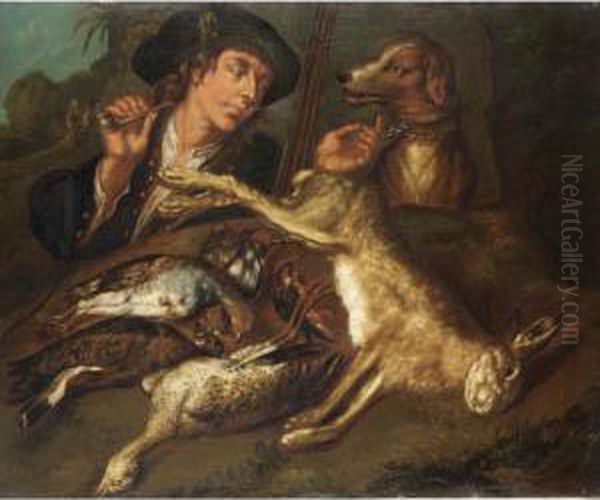 Natura Morta Con Selvaggina E Cacciagione Oil Painting by Felice Boselli