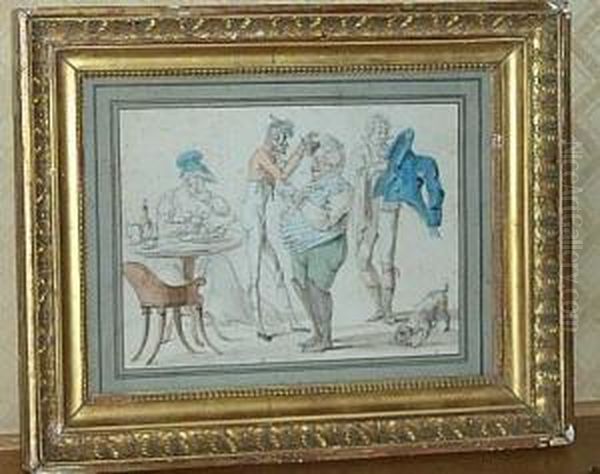 La Toilette Plume Oil Painting by Jean Francois Bosio