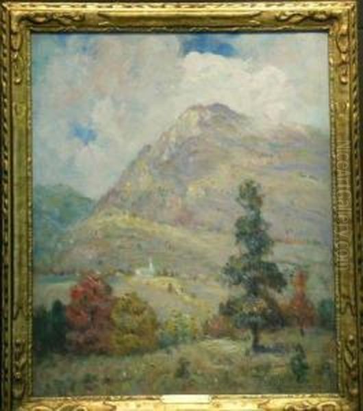 Shadowed Mountain Oil Painting by Joseph Henry Boston