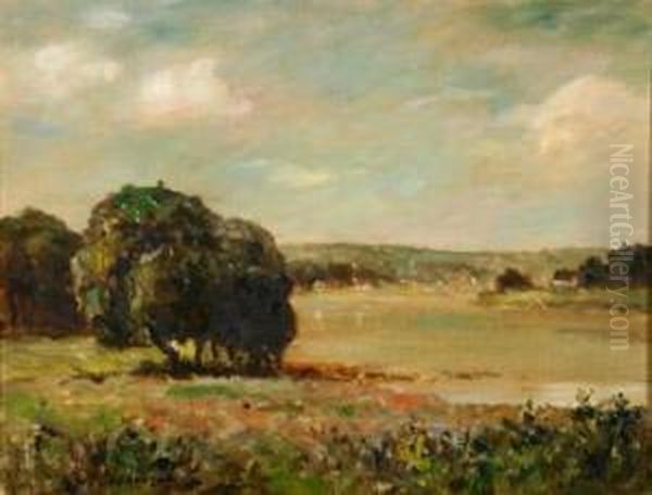 Summer Landscape Oil Painting by Joseph Henry Boston