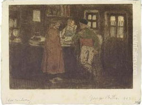 Les Rouliers. Oil Painting by Georges Bottini