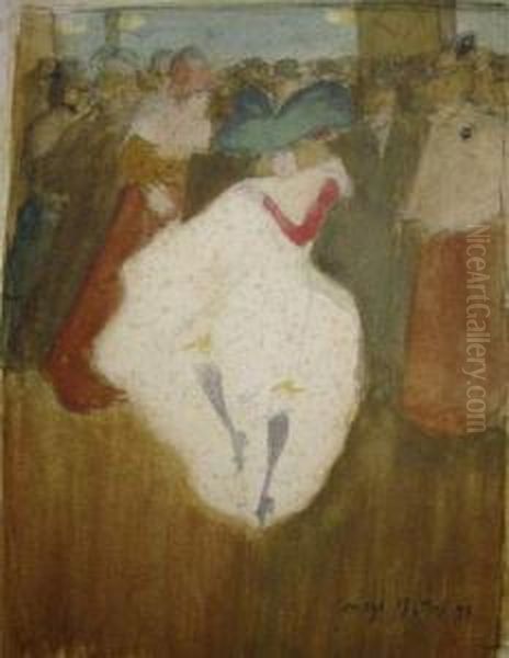 Danseuse Dans Un Cabaret Oil Painting by Georges Bottini