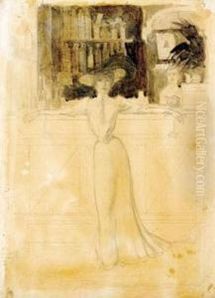 Au Comptoir Oil Painting by Georges Bottini