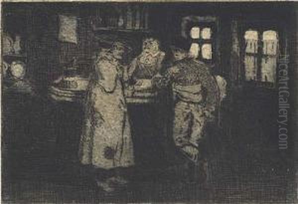 Les Rouliers Oil Painting by Georges Bottini