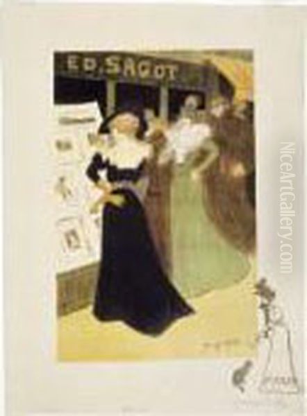 La Vitrine De Sagot. 1898. Oil Painting by Georges Bottini