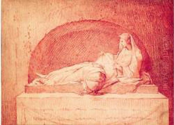 Etude Pour Un Monument. Oil Painting by Edme Bouchardon