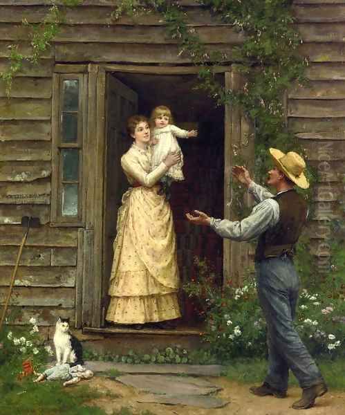 The Homecoming Oil Painting by Jennie Augusta Brownscombe