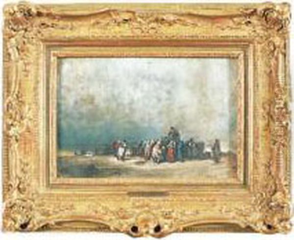 Le Retour De Peche Oil Painting by Auguste Boulard