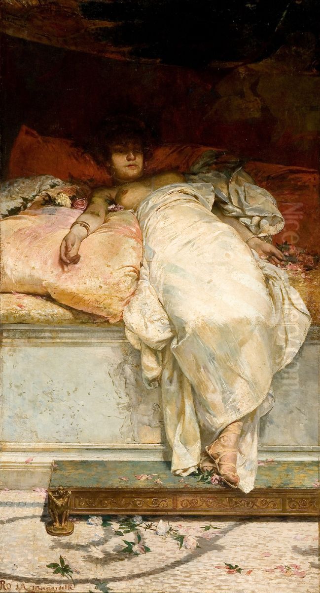 Messalina Oil Painting by Henrique Bernardelli