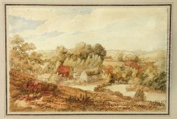 Homestead With Cottages In Rural Summer
Landscape Oil Painting by James, Rev. Bourne