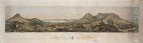 Panorama Of Cape Town Oil Painting by Thomas William Bowler
