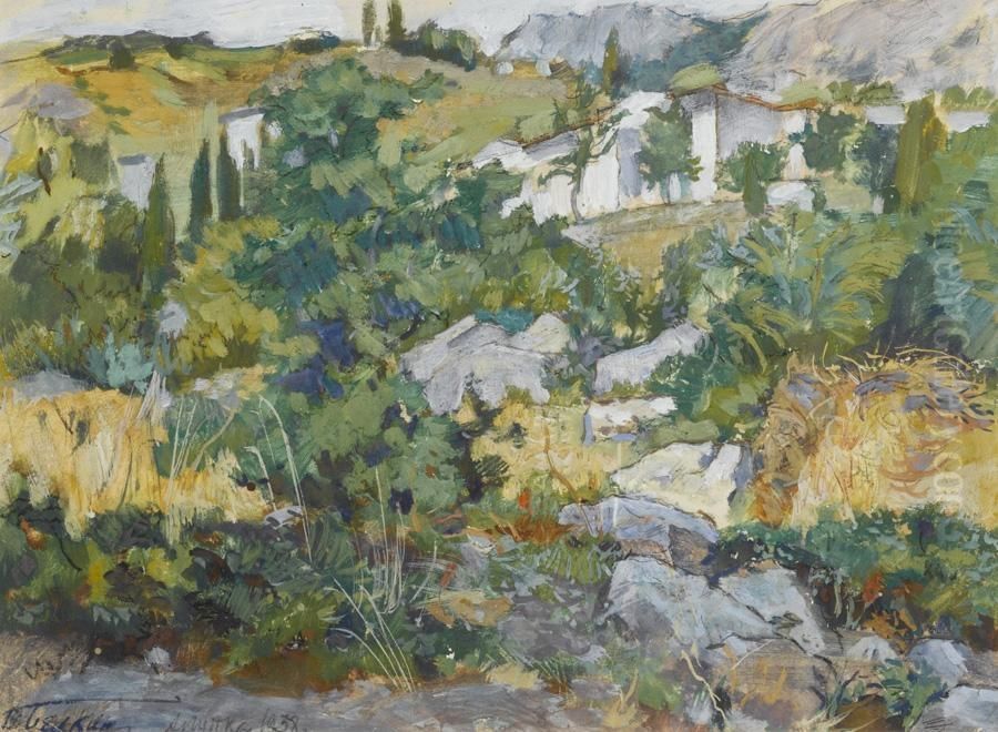 Alupka Oil Painting by J. Rutherford Boyd