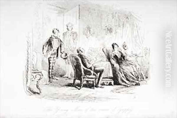 The young man of the name of Guppy Oil Painting by Hablot Knight Browne