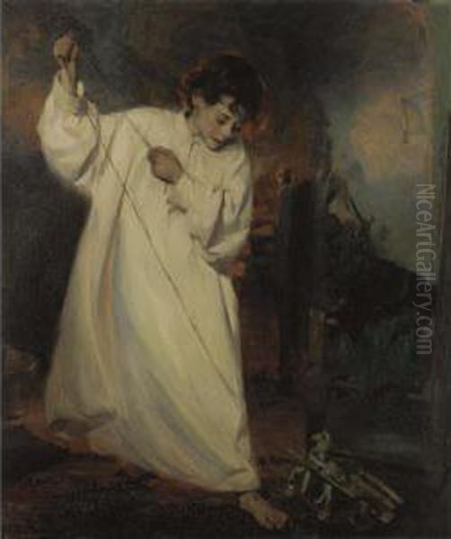 The Pink Dressing Gown Oil Painting by Frank Bramley