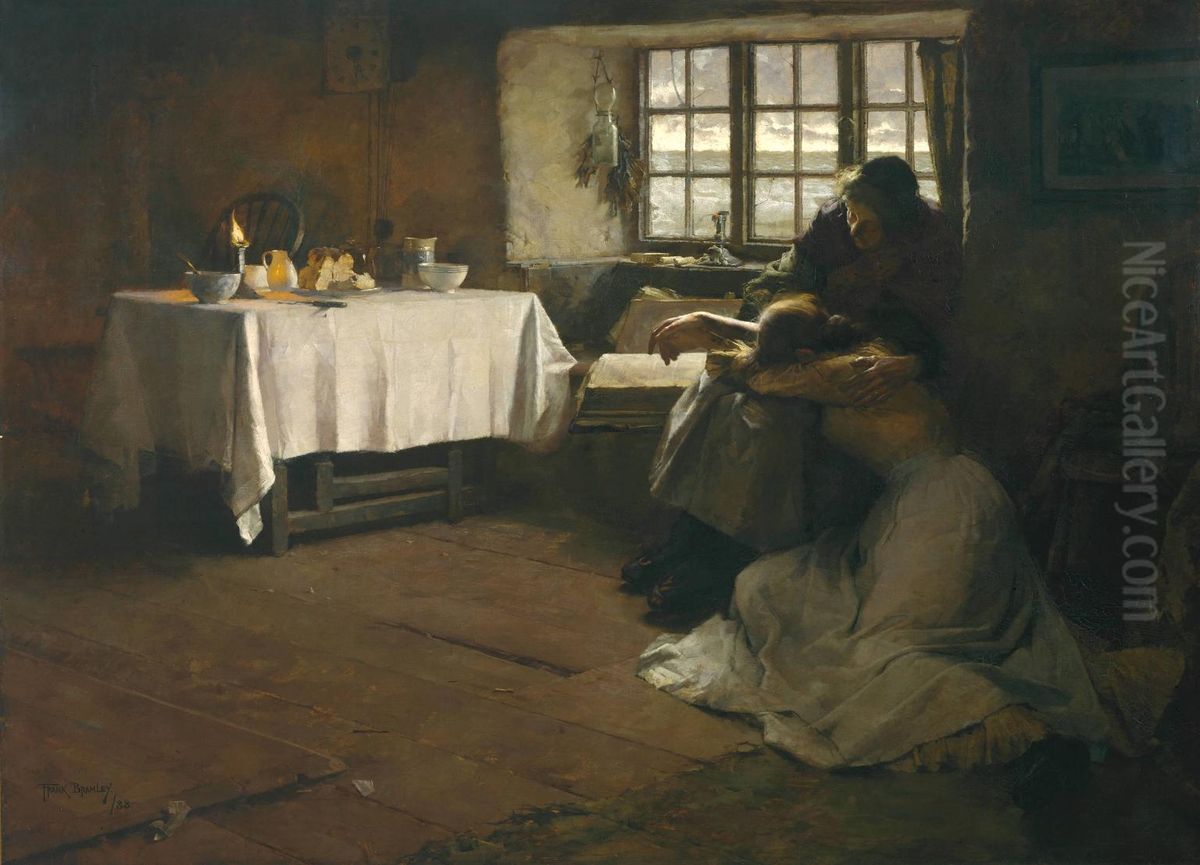 A Hopeless Dawn Oil Painting by Frank Bramley