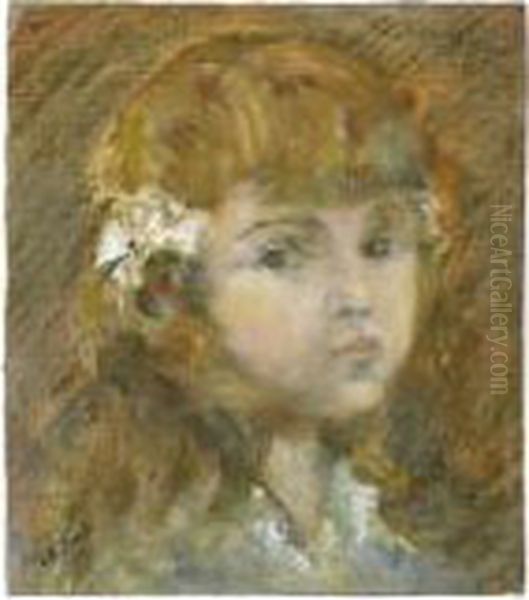 Ritratto Di Bambina Oil Painting by Angelo Brando