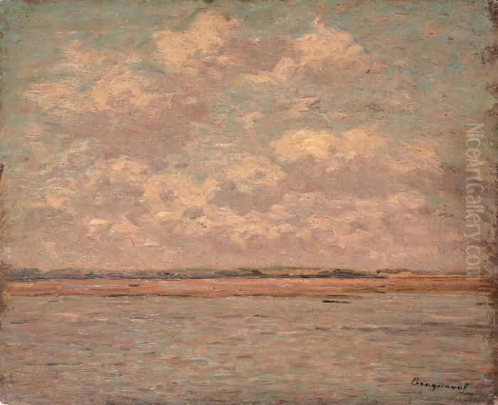 Ciel Nuageux Sur La Baie Oil Painting by Louis Braquaval