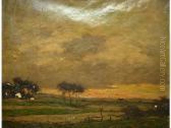 Untitled Oil Painting by Louis Braquaval