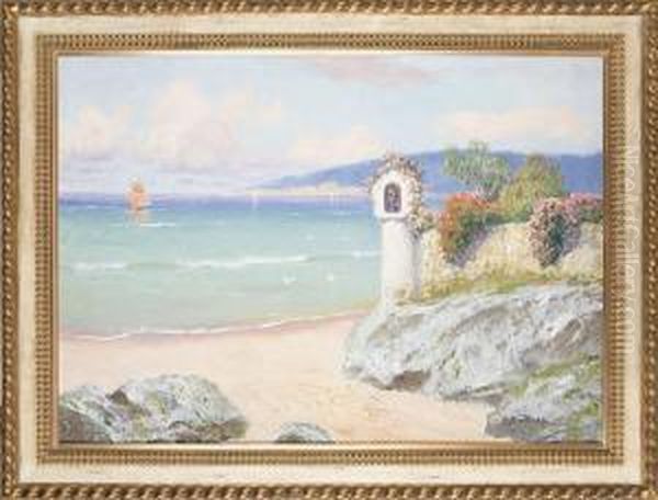 Kapliczka Na Capri Oil Painting by Roman Bratkowski