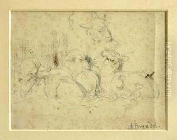 Heinrich Oil Painting by Albert Heinrich Brendel