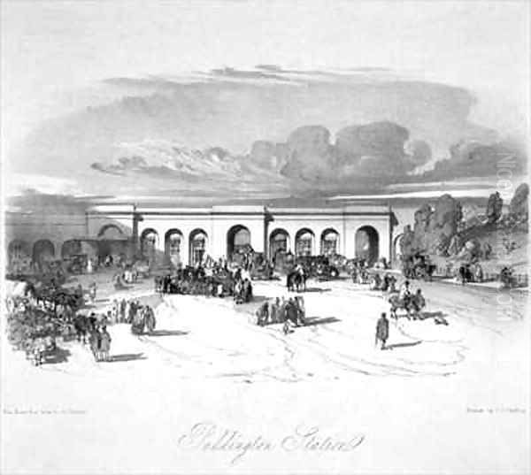 Paddington Station, London Oil Painting by John Cooke Bourne