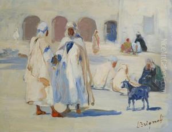 Mercato Algerino Oil Painting by Luigi Brignoli