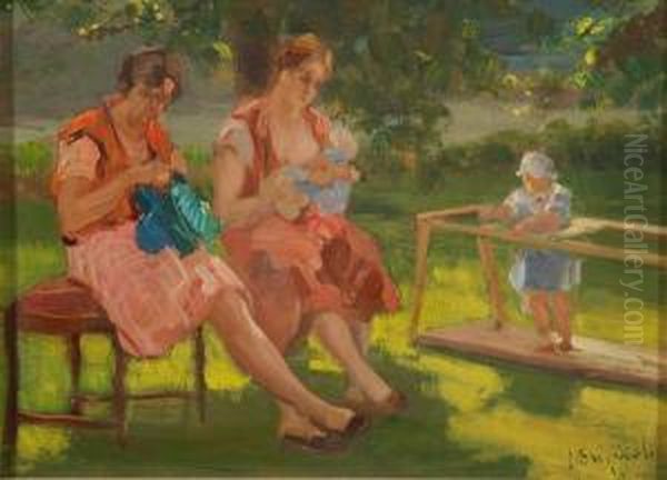 In Campagna Oil Painting by Luigi Brignoli