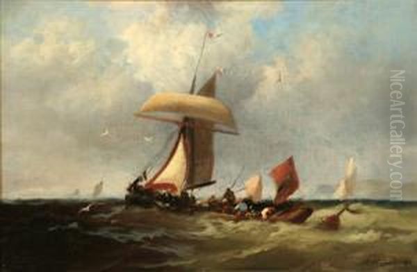 A Sudden Storm Oil Painting by Franklin Briscoe