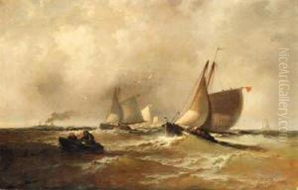 Sailing In Stormy Seas
Oil On Canvas Oil Painting by Franklin Briscoe