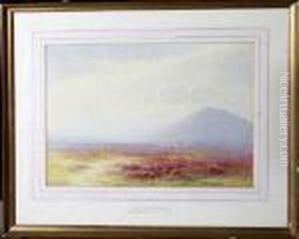 Moors Above Brodick Oil Painting by Charles Edward Snr Brittan