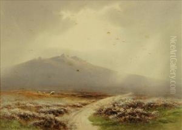 W.trowlesworthy, Dartmoor Oil Painting by Charles Edward Snr Brittan