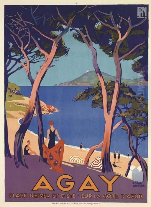 Agay Oil Painting by Roger Broders