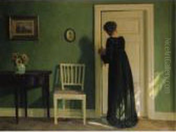 Morning Sunlight Oil Painting by Alfred K. Harald Broge