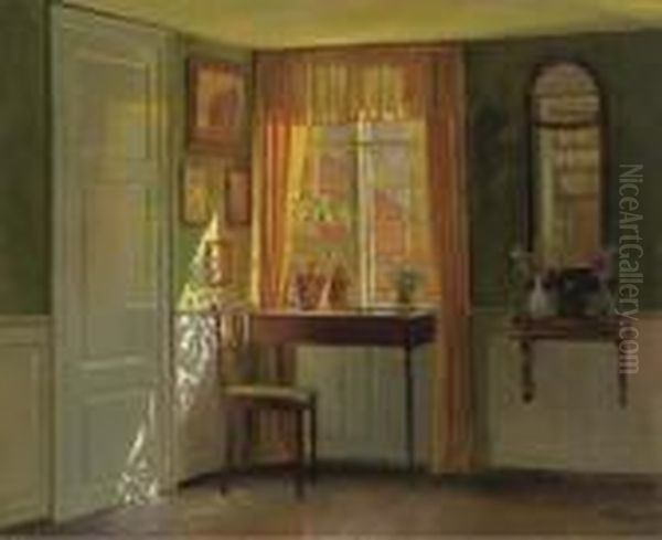 By The Window Oil Painting by Alfred K. Harald Broge