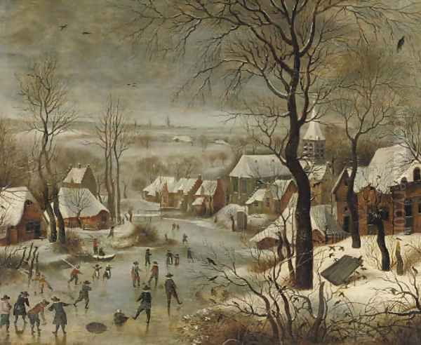 The Birdtrap Oil Painting by Pieter The Younger Brueghel